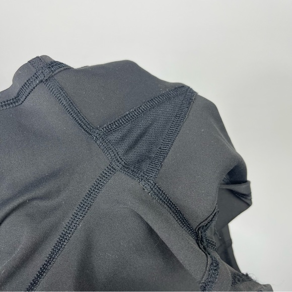 Athleta Black Mini Biker Shorts Mesh Back Pocket Active Gym Run Yoga Tennis Golf - Picture 8 of 14